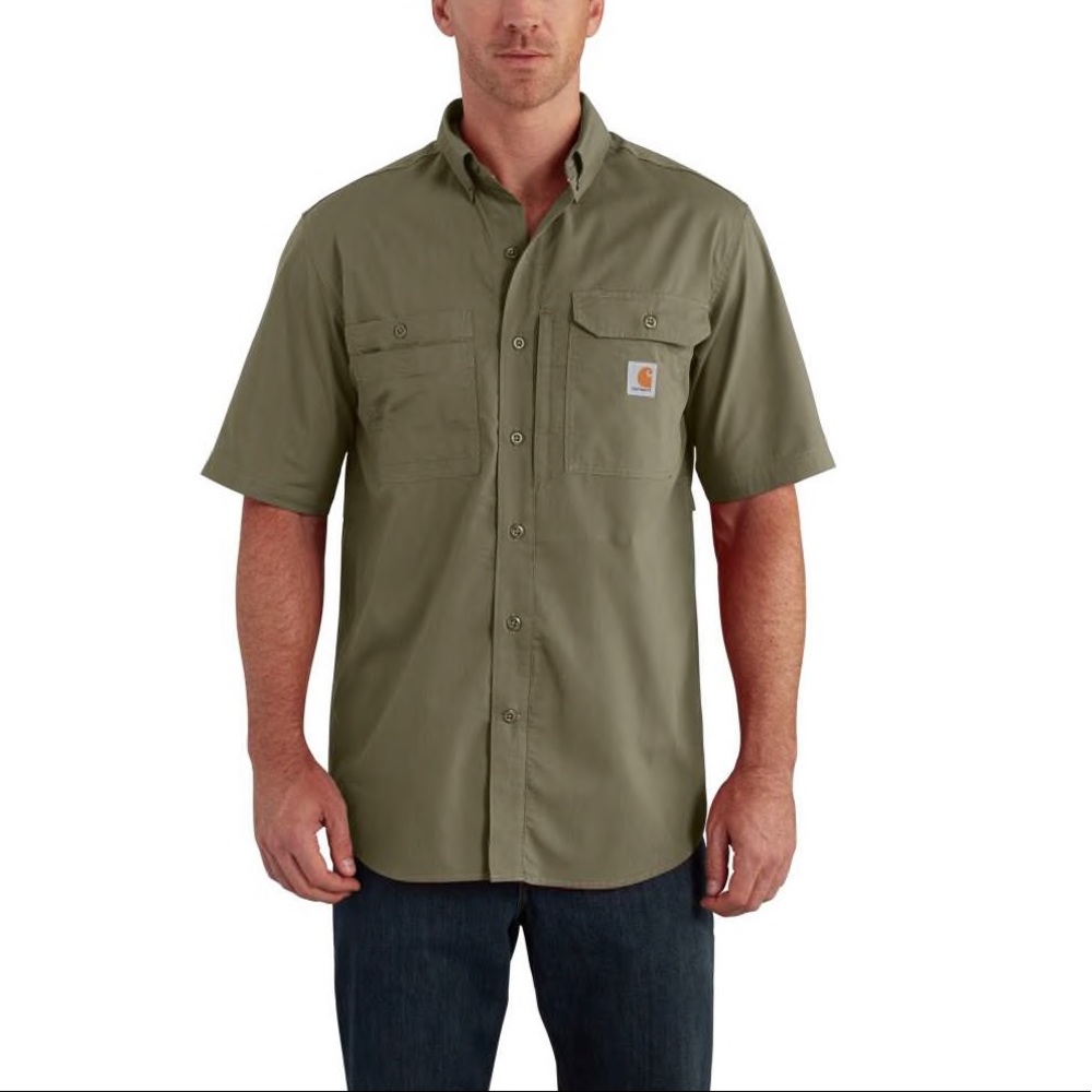 🌲MENS CARHARTT FORCE RELAX-FIT BUTTON T-SHIRT🌲